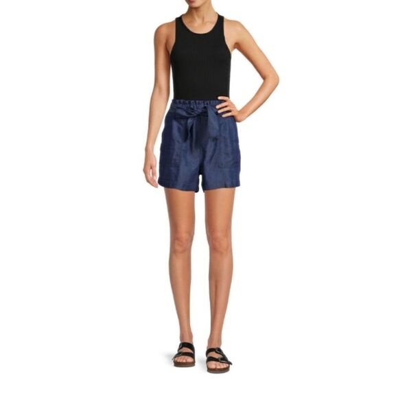 Womens High Rise Belted Utility Shorts - Picture 4 of 6